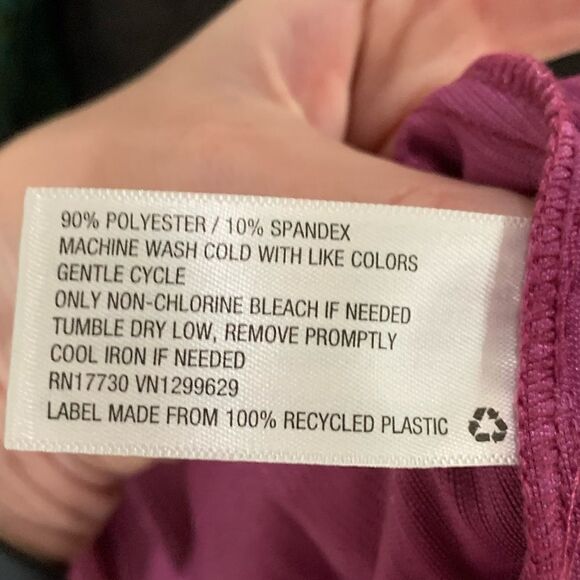 MOSSIMO pink purple velour ribbed 3/4 sleeve low back top holiday party XS - Picture 7 of 9